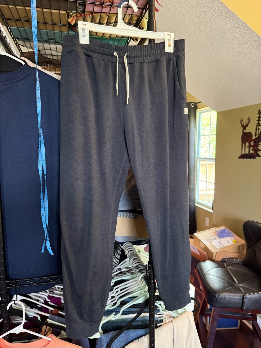 Vuori Black Jogger Leggings with Drawstring